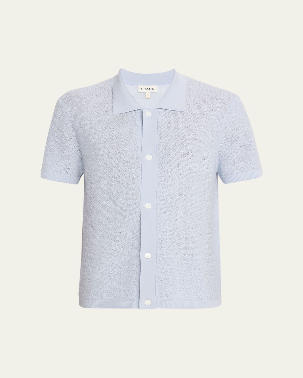 FRAME Men 's Textured Short-Sleeve Shirt