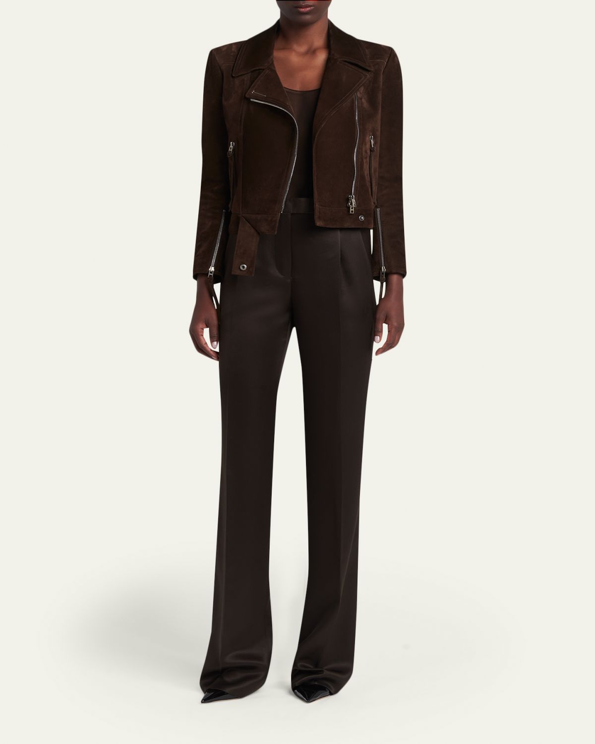 TOM FORD Sharp Grain De Poudre Straight-Leg Trousers | Thumbnail 2 TOM FORD Sharp Grain De Poudre Straight-Leg Trousers | Thumbnail 2