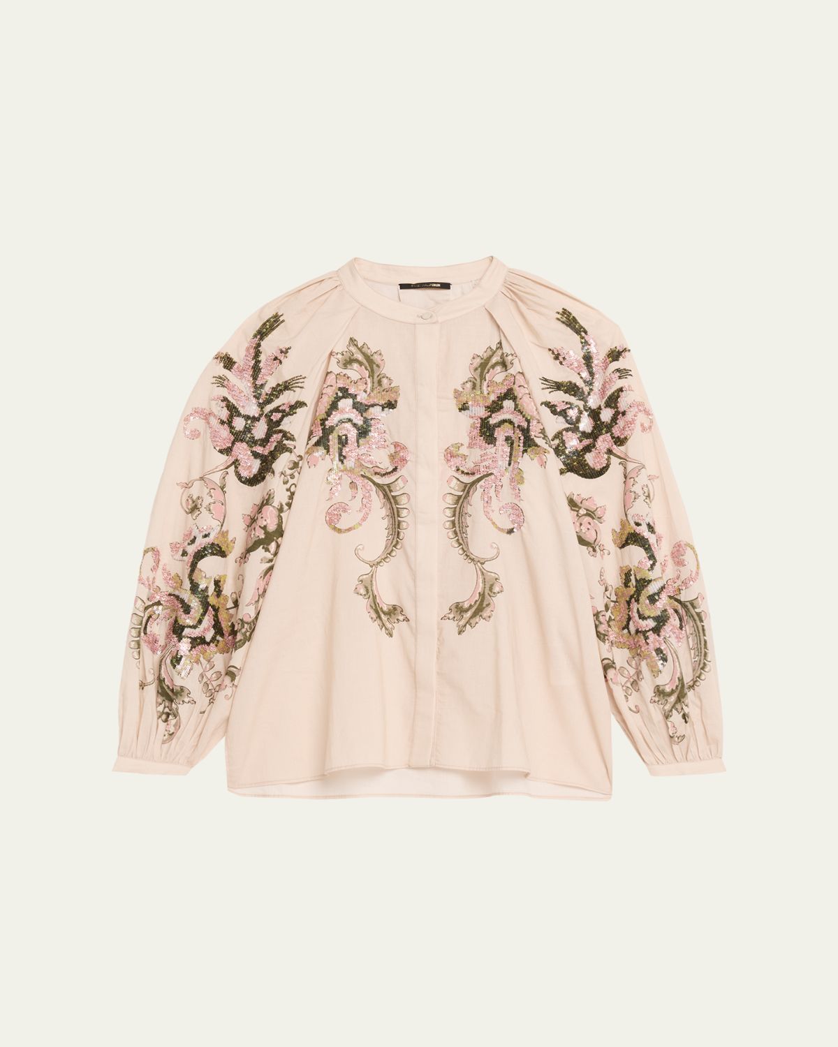 Kobi Halperin Heidi Sequin Floral-Print Blouse