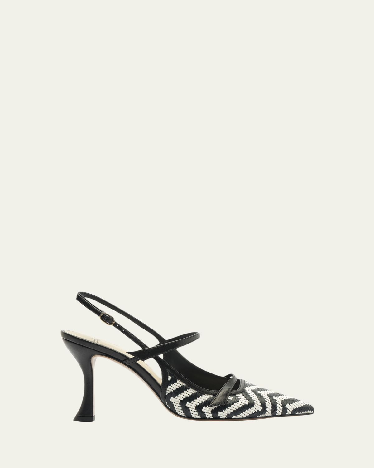 Alexandre Birman 85mm Tita Zig-Zag Raffia Slingback Pumps