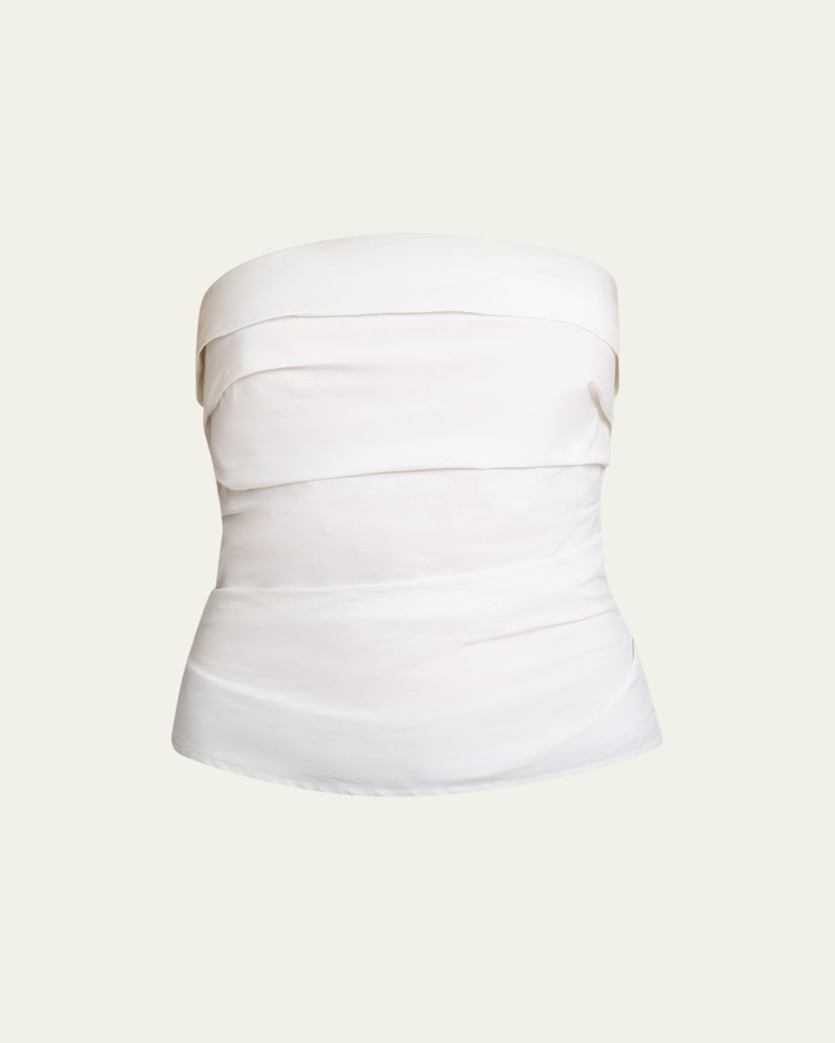 Proenza Schouler White Label Maisy Strapless Ruched Top in Poplin