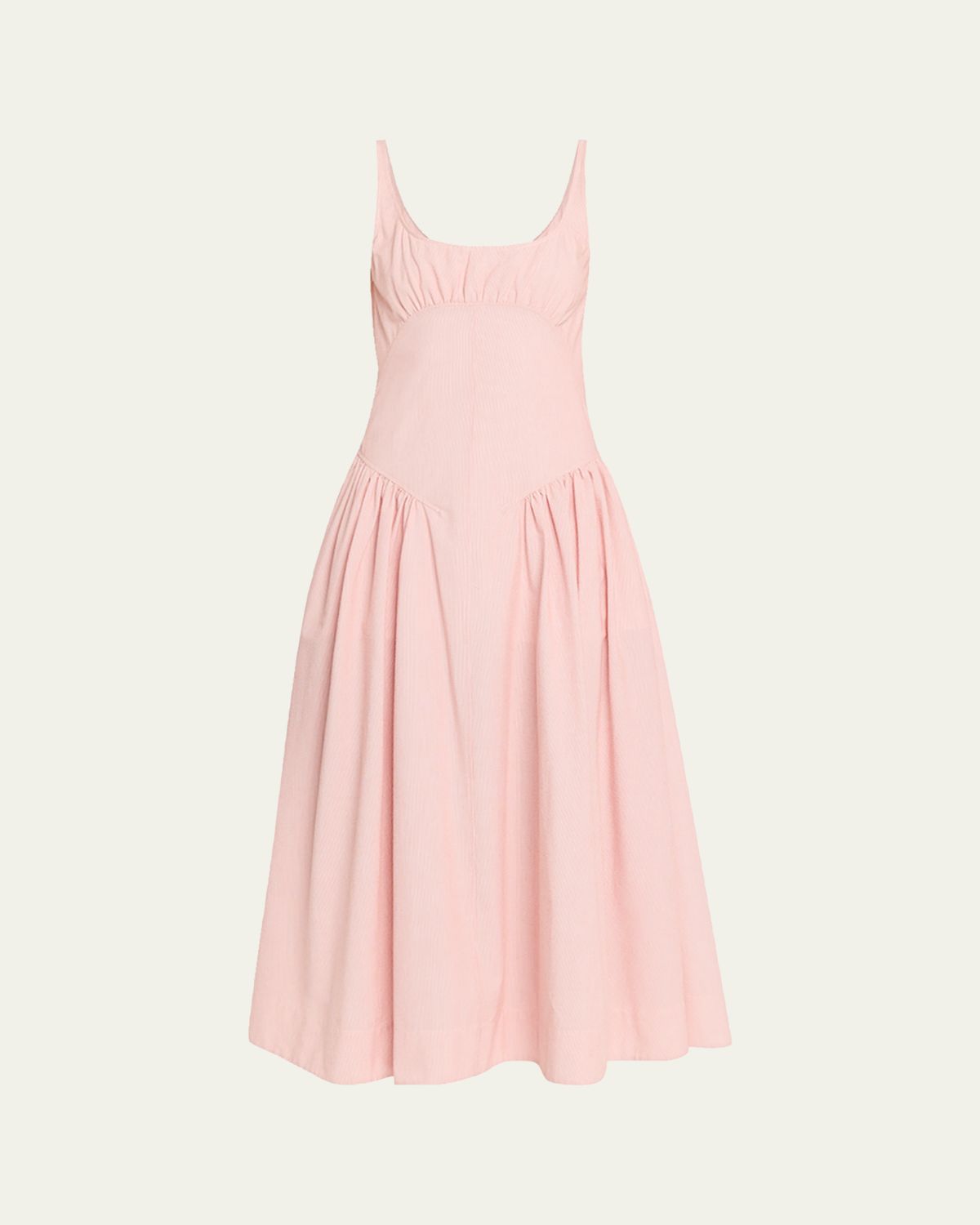 Proenza Schouler White Label Solira Seersucker Fit-&-Flare Midi Dress