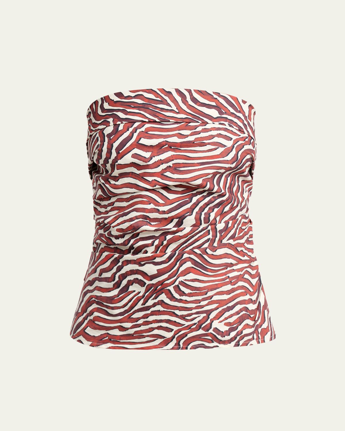 Proenza Schouler White Label Maisy Strapless Ruched Top in Poplin