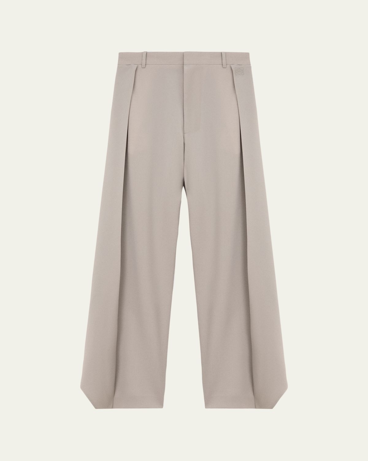 Loewe Pleated Wool Wide-Leg Trousers