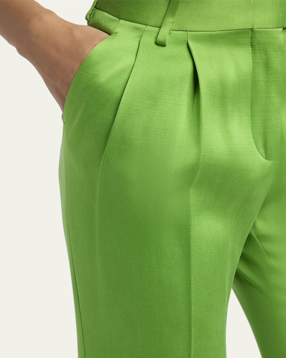TOM FORD Pleated Silk Straight-Leg Trousers | Thumbnail 5 TOM FORD Pleated Silk Straight-Leg Trousers | Thumbnail 5