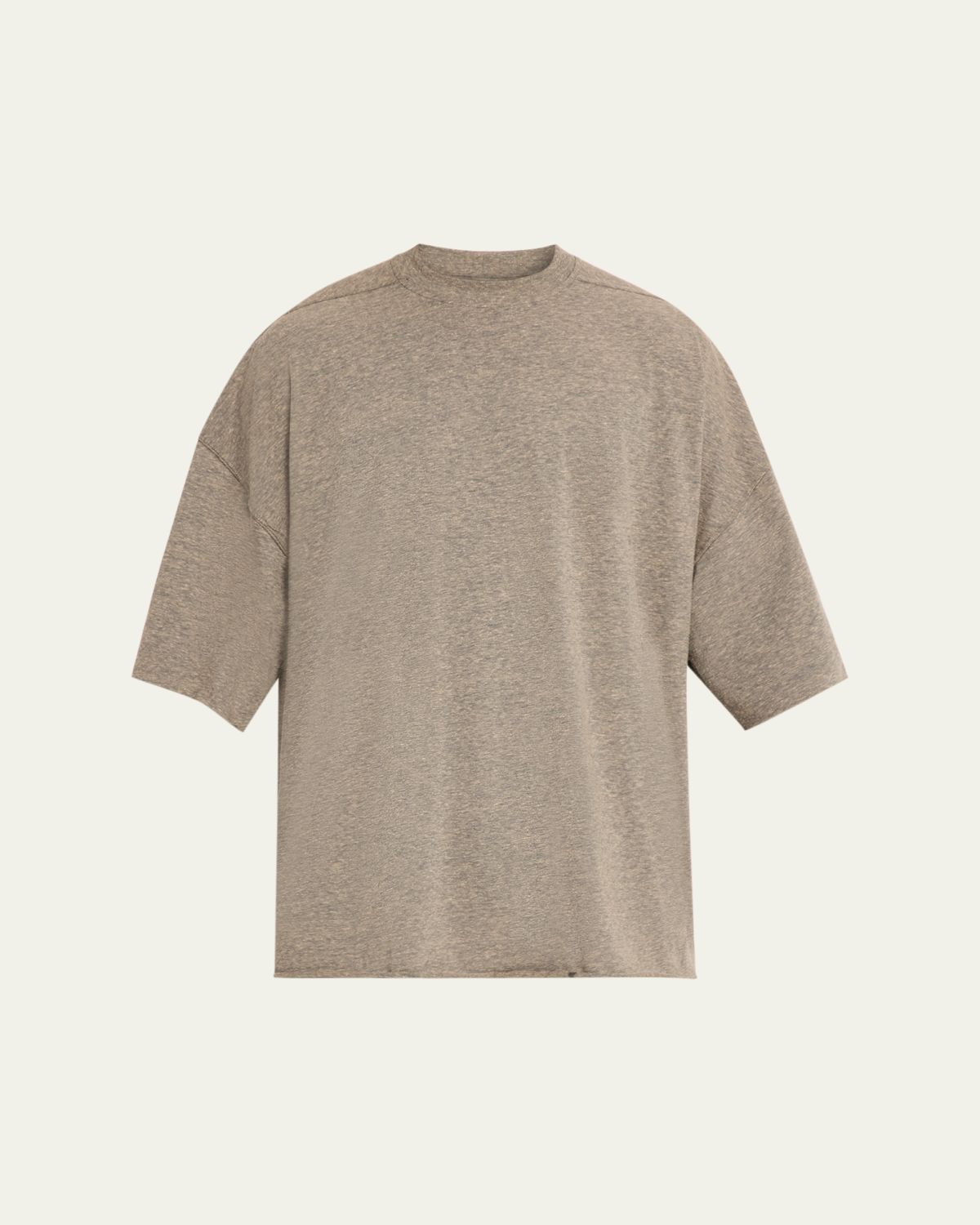 DRKSHDW RICK OWENS Men's Oversized Raw-Edge Crewneck T-Shirt