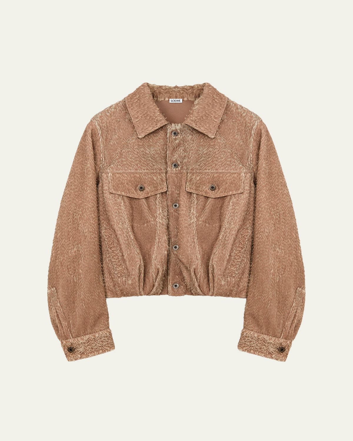 Loewe Fringed Leather Balloon Jacket