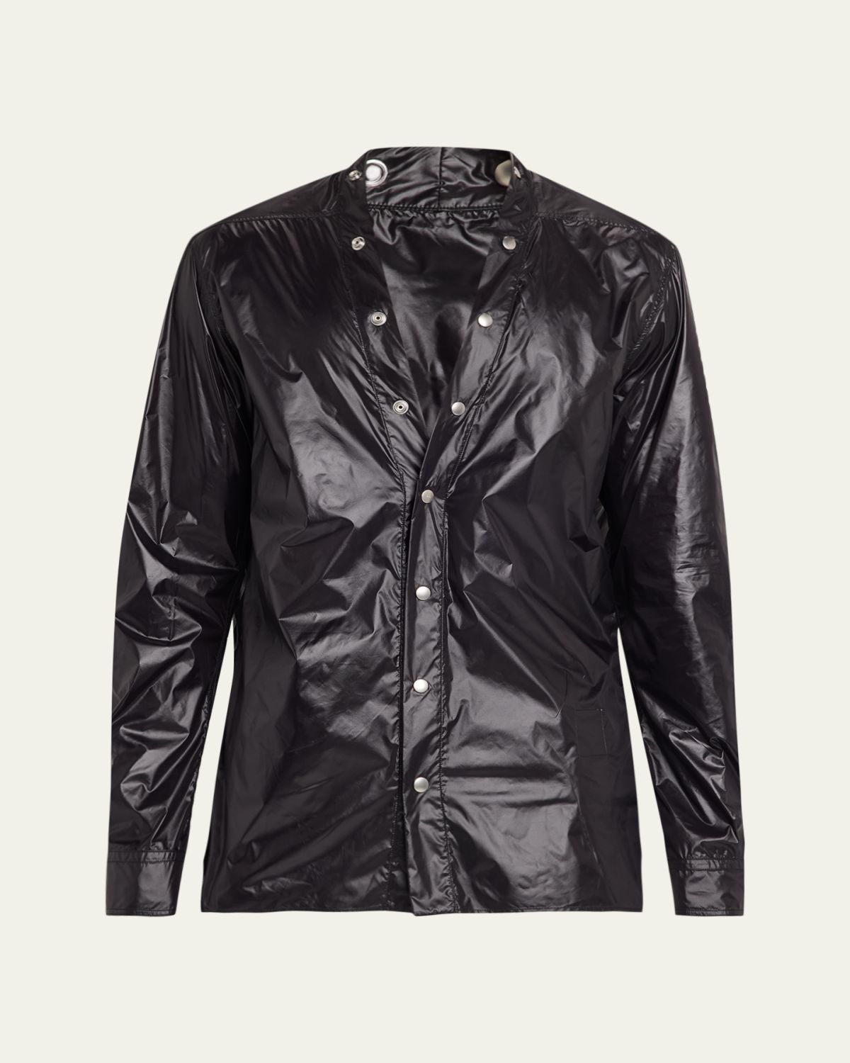 DRKSHDW RICK OWENS Men's Larry Fluid Nylon Deep V-Neck Shirt