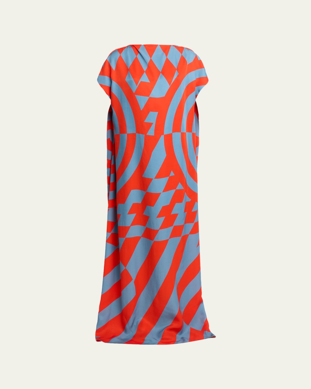 Dries Van Noten Diria Printed Satin Maxi Kaftan Dress