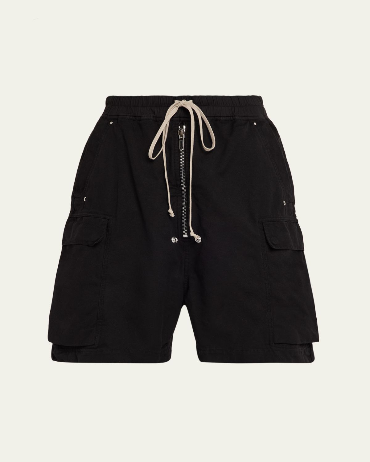 DRKSHDW RICK OWENS Men's Heavy Cotton Drawstring Cargo Shorts