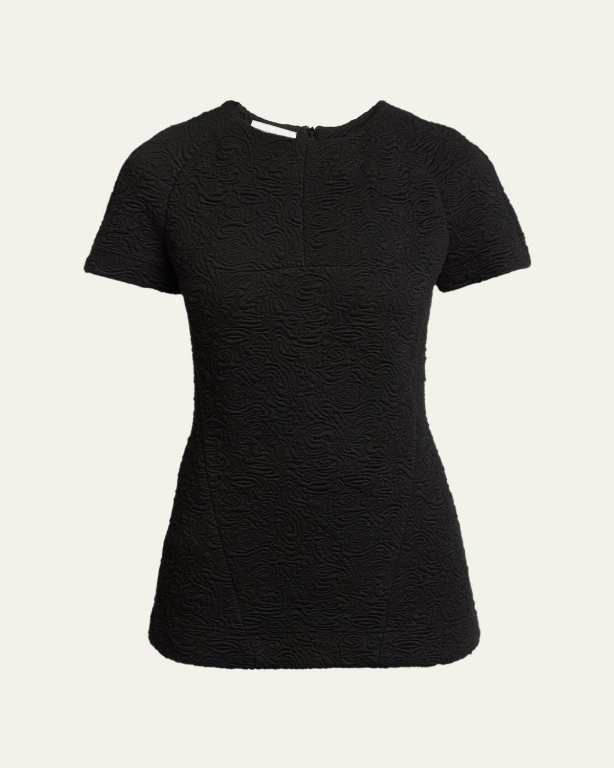 Dries Van Noten Hunelly Textured Short-Sleeve Top
