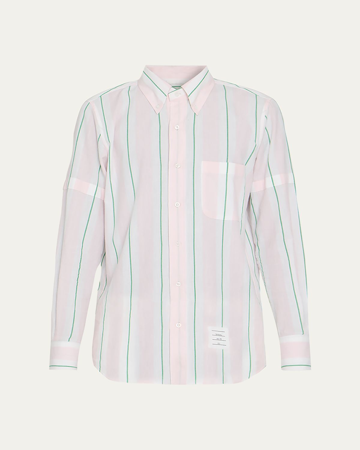 Thom Browne Striped Long-Sleeve Cotton Shirt