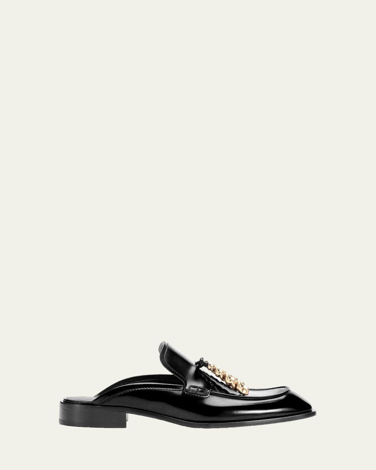 Loewe Edge Leather Loafer Mules