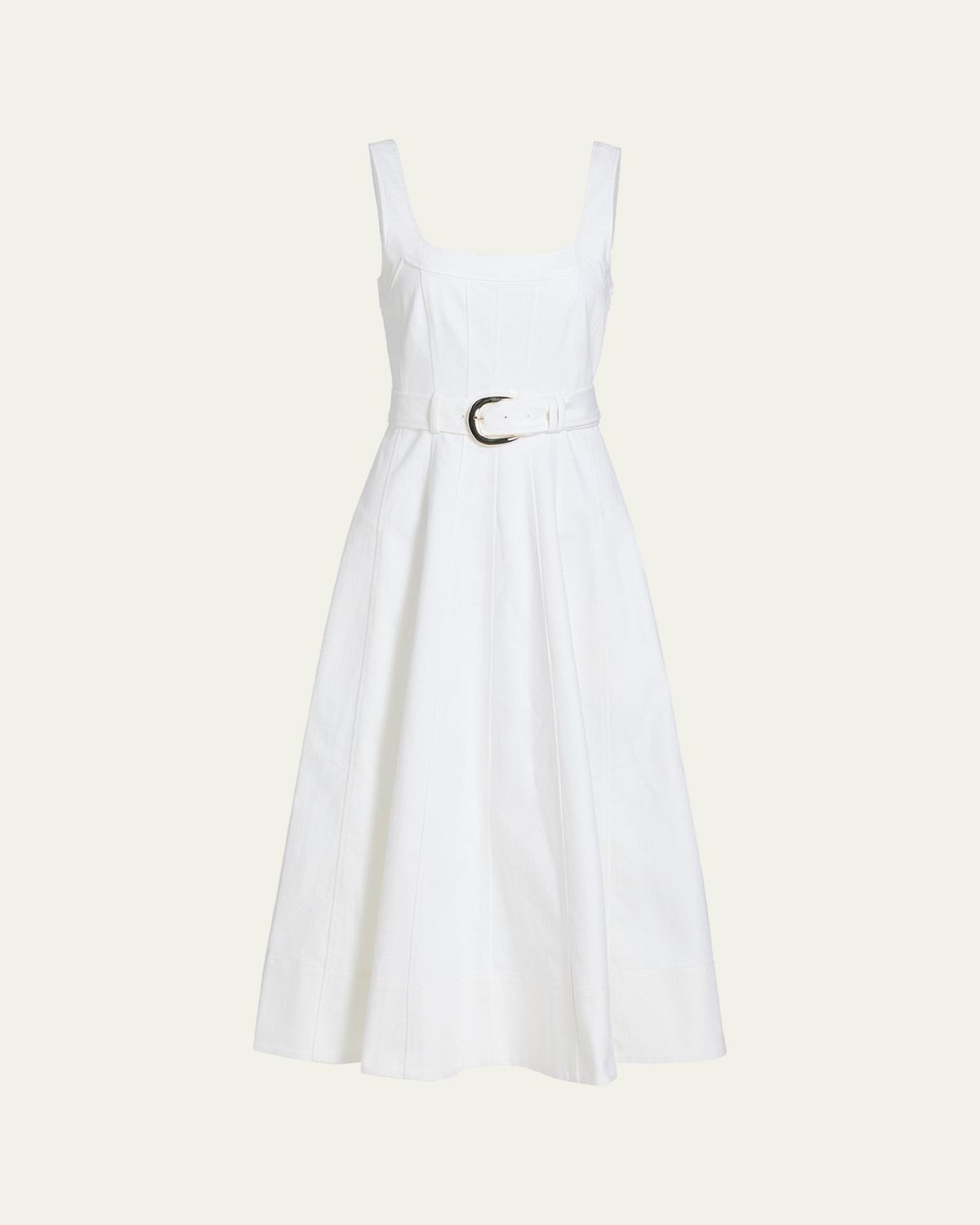 Cinq a Sept Cambree Belted A-Line Denim Midi Dress | Thumbnail 6