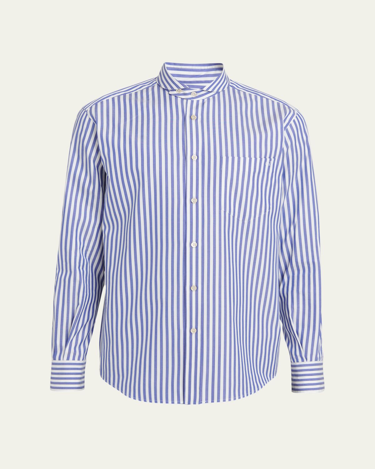 Valentino Garavani Men's Striped Cotton Shirt | Thumbnail 6 Valentino Garavani Men's Striped Cotton Shirt | Thumbnail 6