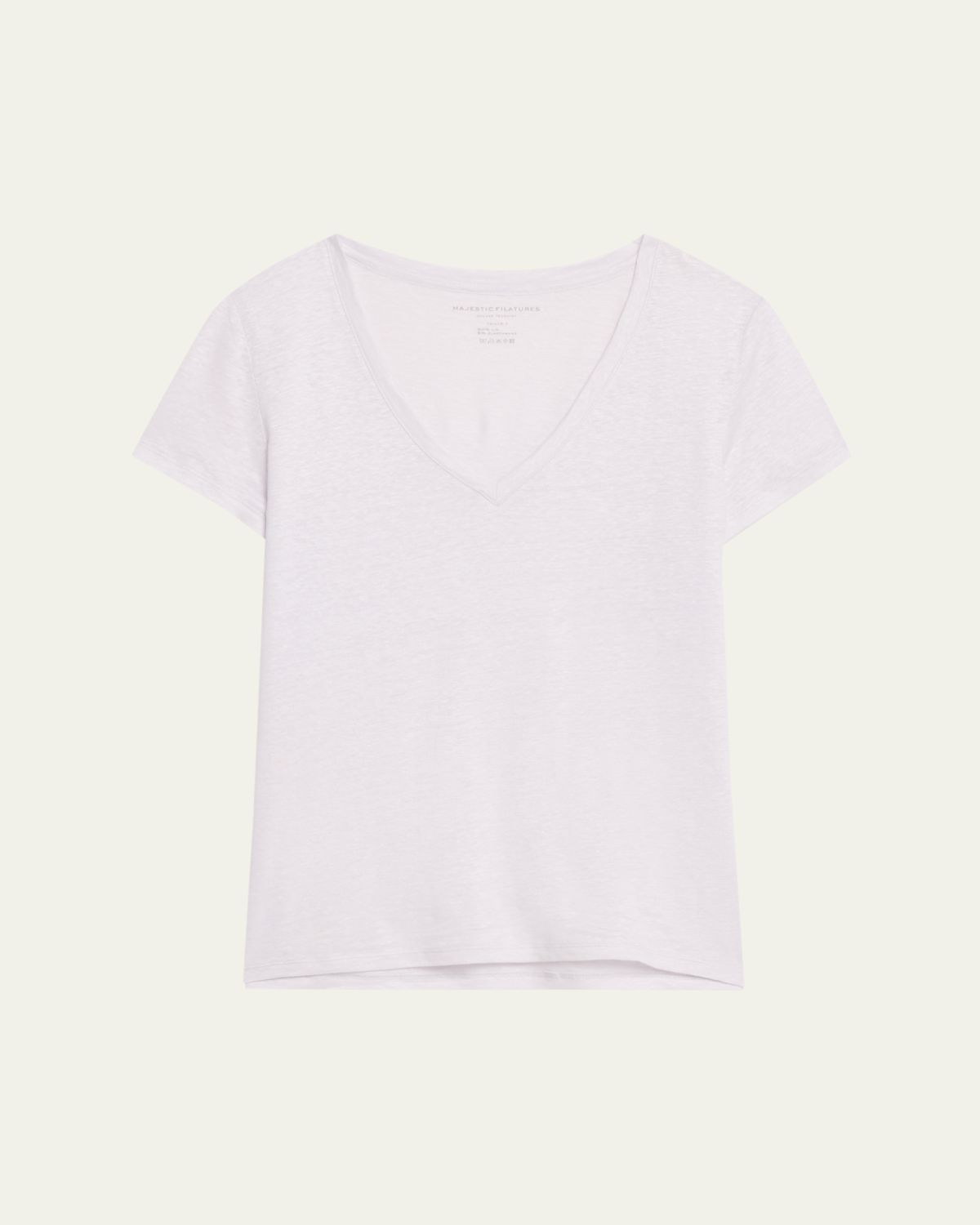 Majestic Filatures Short-Sleeve Stretch Linen Top | Thumbnail 6