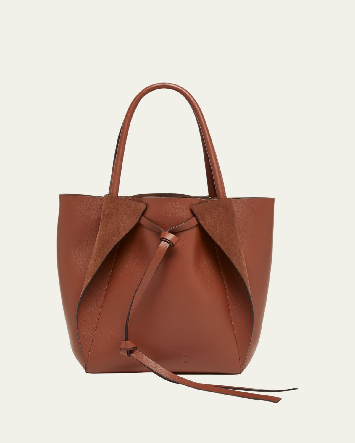 Gabriela Hearst Marija Small Wing Fold Leather Tote Bag