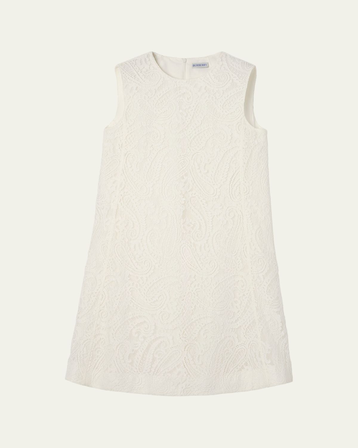 Burberry Elysande Paisley Lace Sleeveless Mini Dress