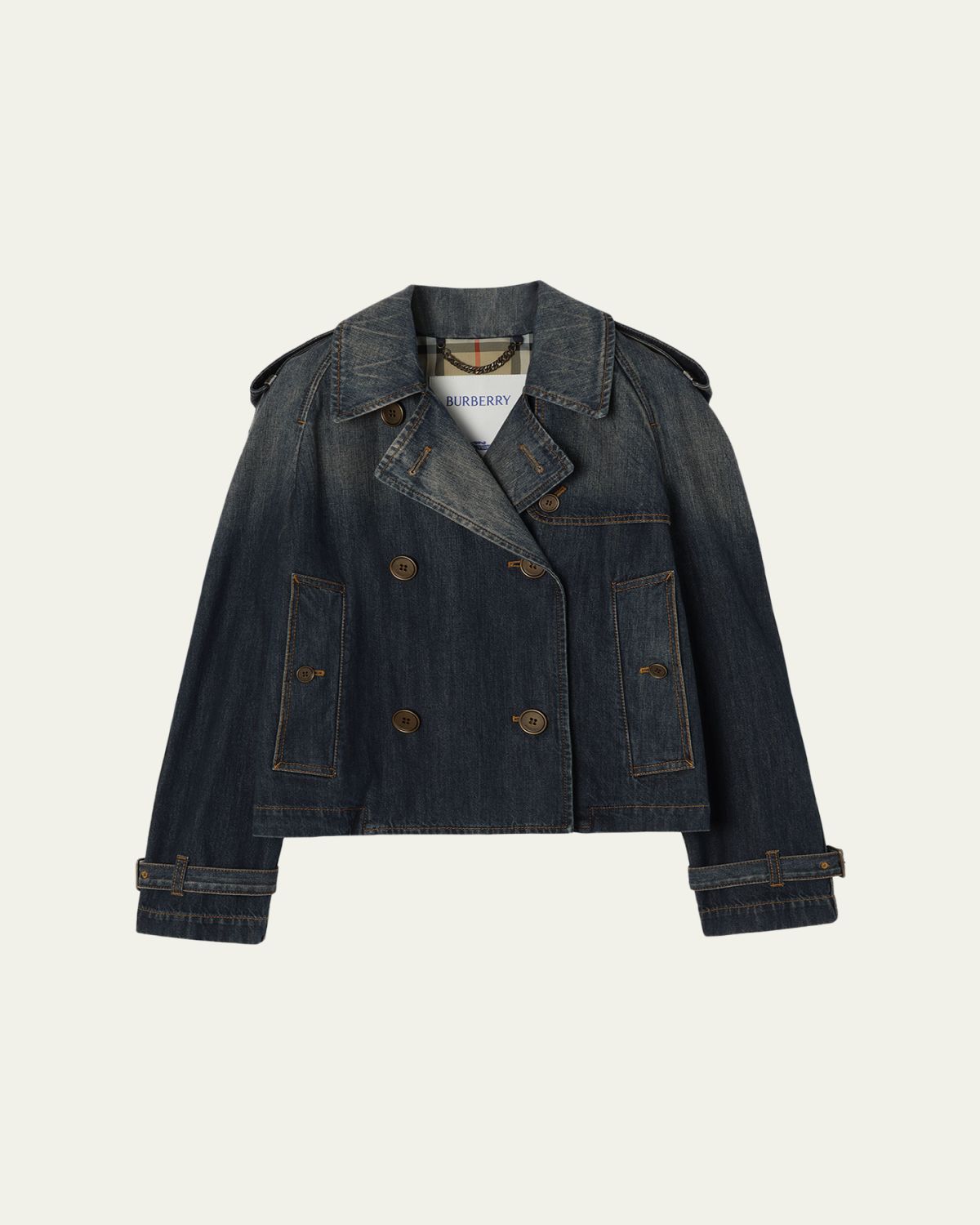 Burberry Mayfair Denim Crop Trench Jacket | Thumbnail 6 Burberry Mayfair Denim Crop Trench Jacket | Thumbnail 6