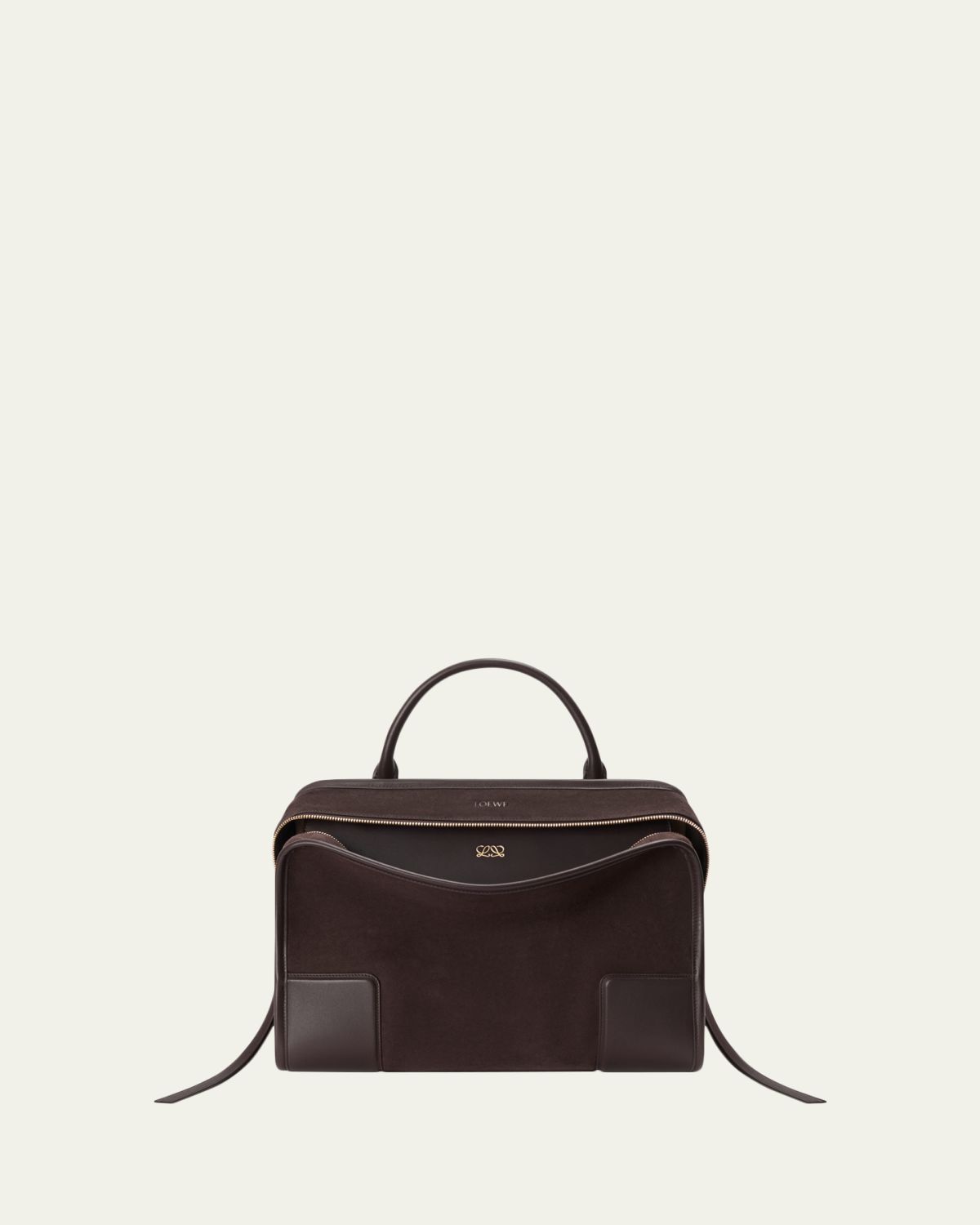 Loewe Amazona 180 Large Top-Handle Bag in Suede
