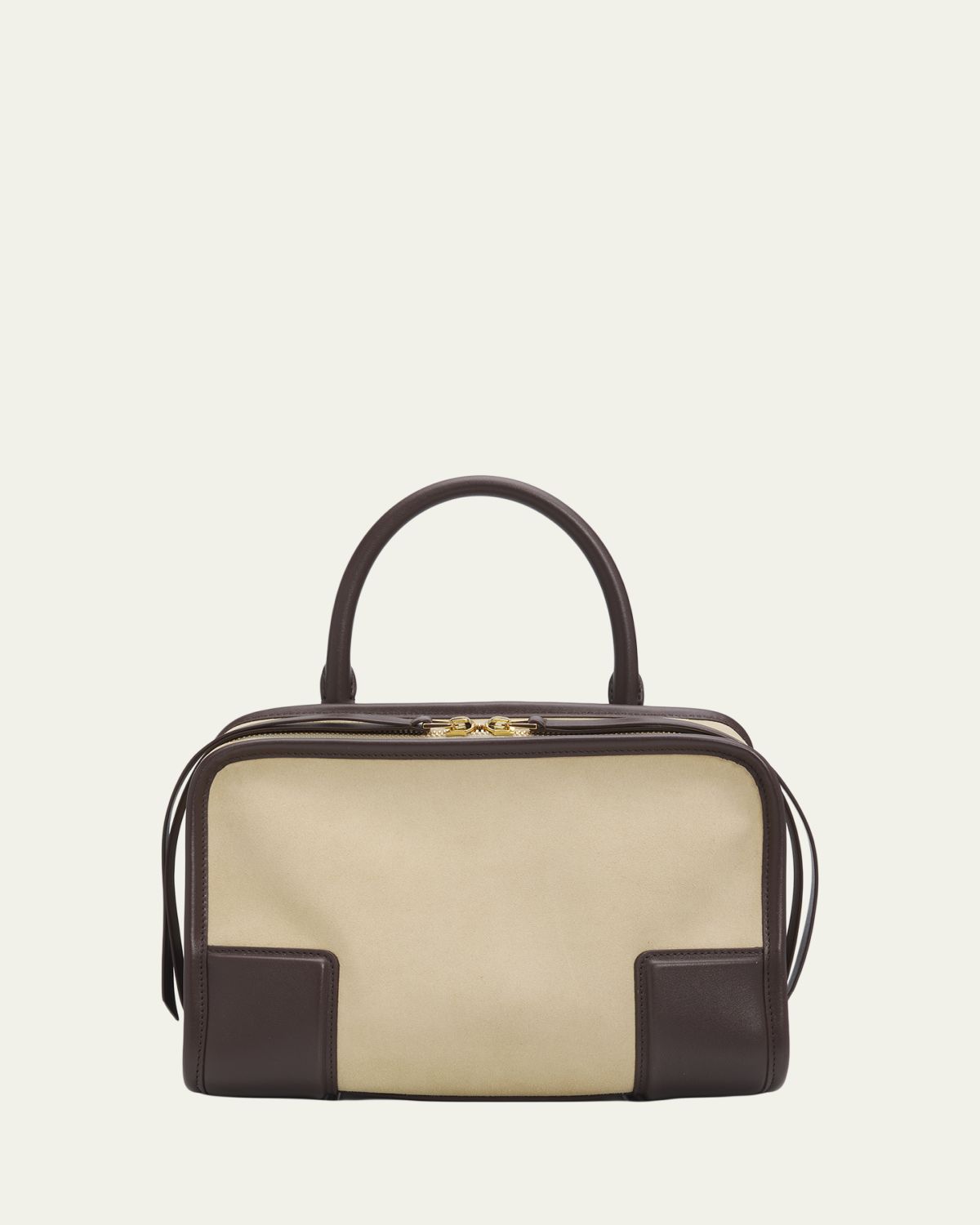Loewe Amazona 180 Top-Handle Bag in Suede & Leather