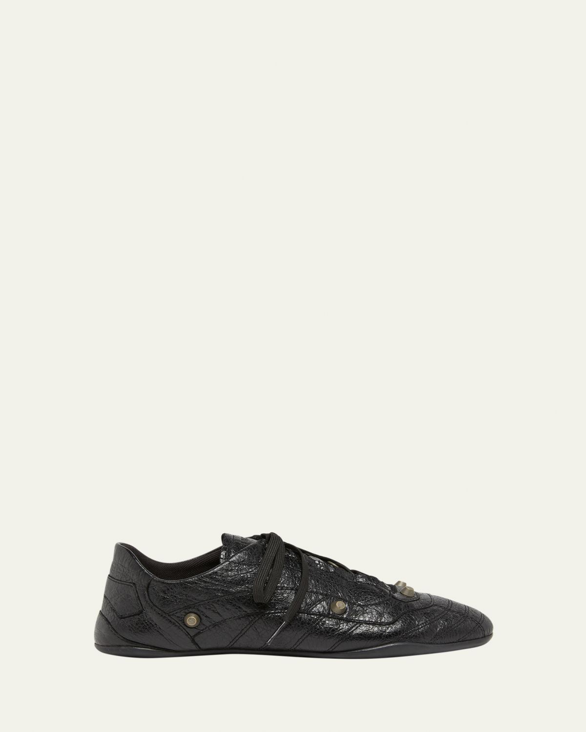 Balenciaga Men's Zen Slim Studded Leather Low-Top Sneakers