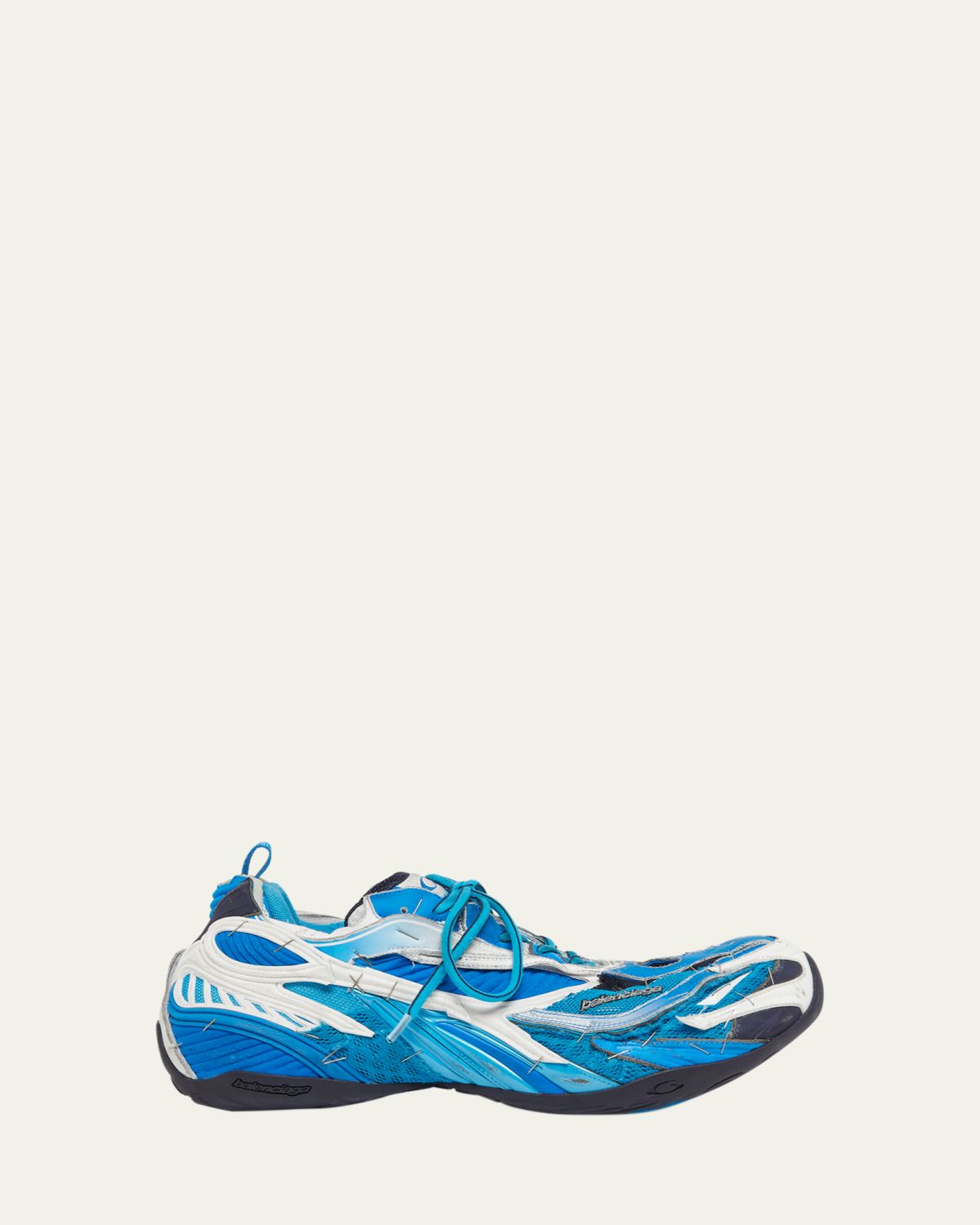 Balenciaga Men's Soleless Distressed Low-Top Sneakers