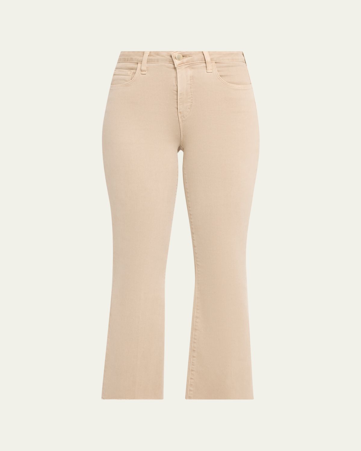 L 'Agence Kendra High-Rise Crop Flare Jeans