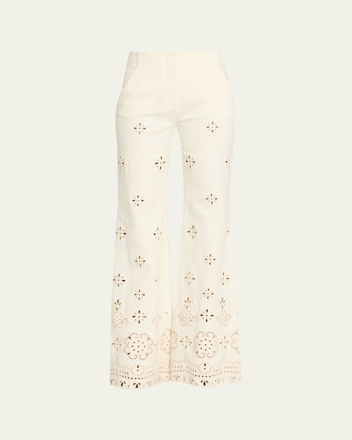 Veronica Beard Komi Eyelet Flare Pants | Thumbnail 8 Veronica Beard Komi Eyelet Flare Pants | Thumbnail 8