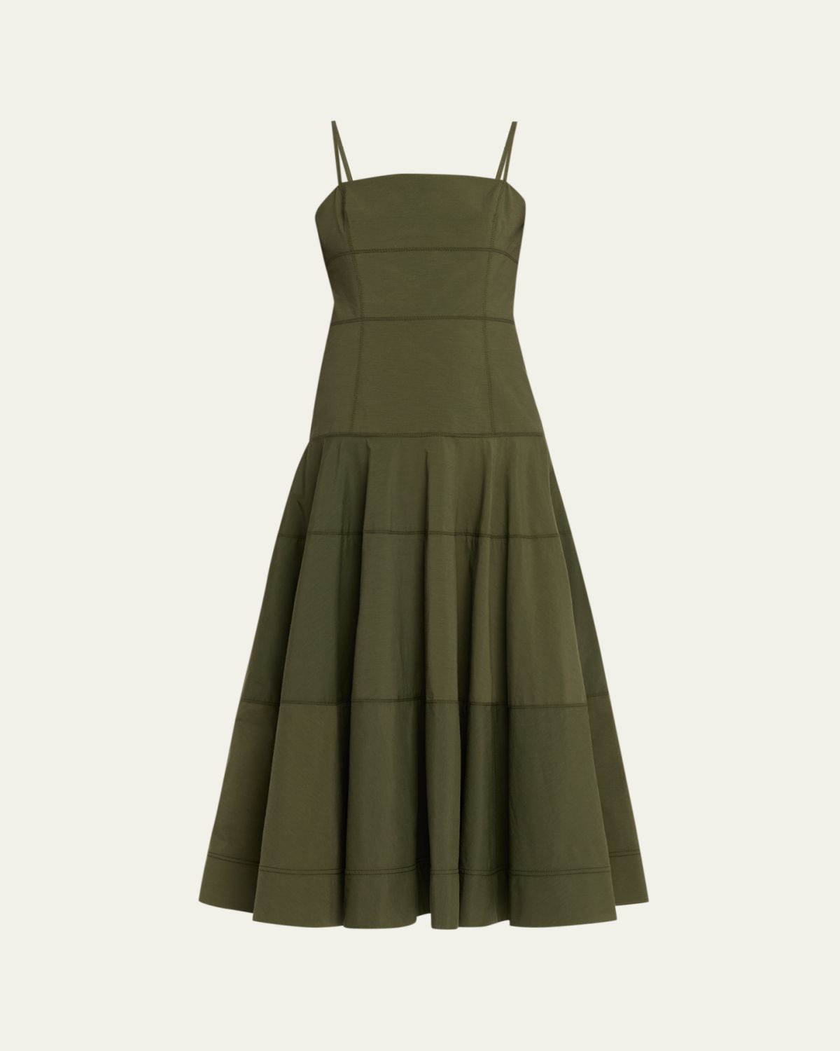 Veronica Beard Ilona Tiered Faille Midi Dress | Thumbnail 6