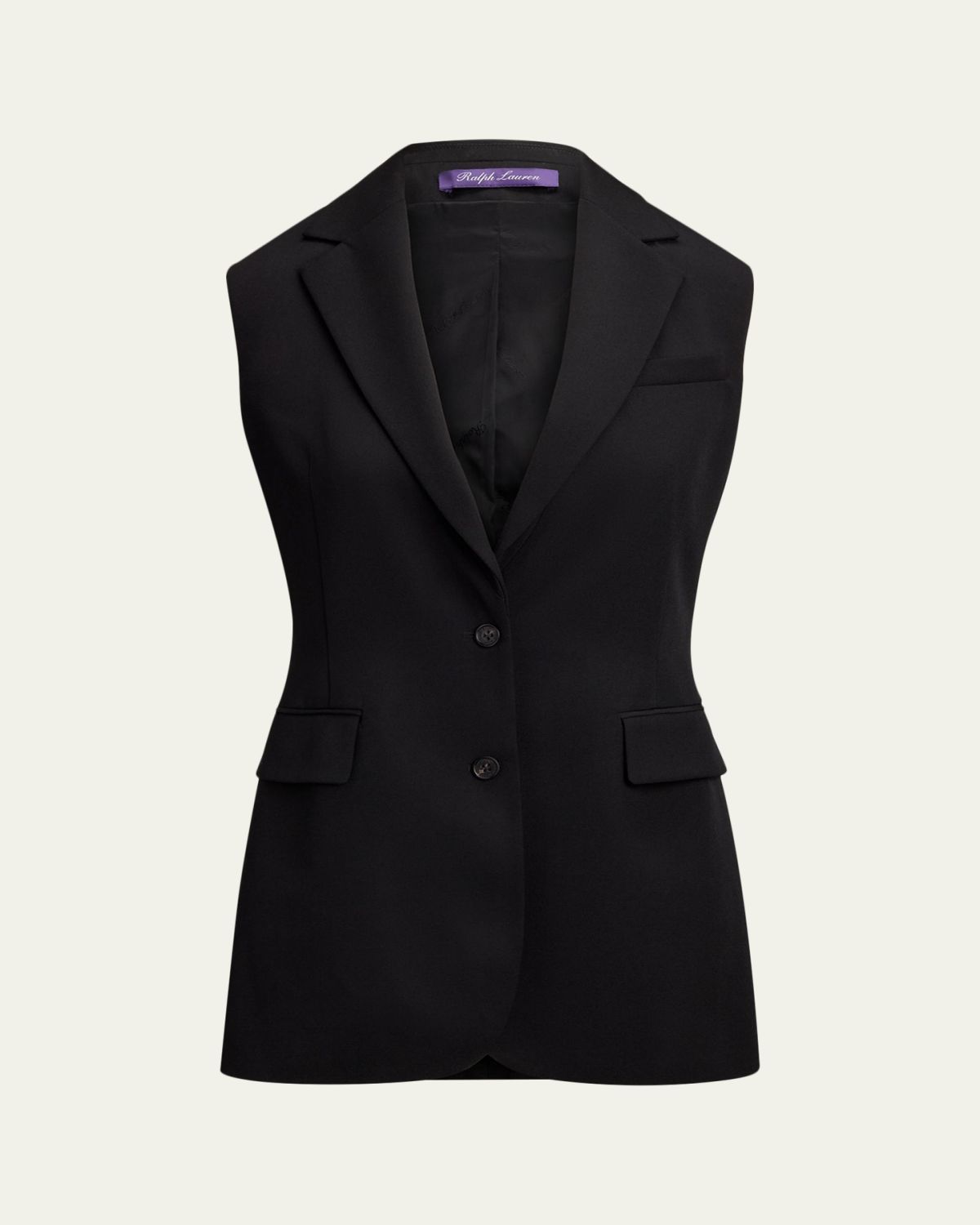 Ralph Lauren Collection Randy Single-Breasted Grain De Poudre Vest