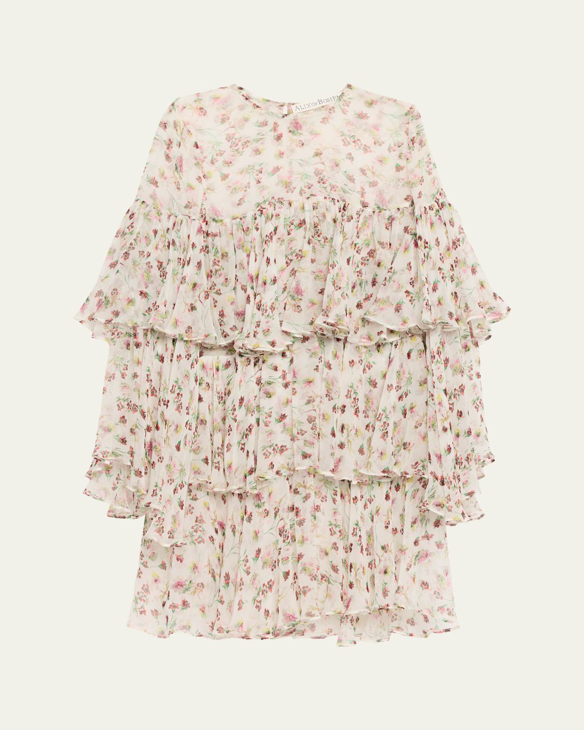 Alix of Bohemia Vienna Wild Garden Tiered Mini Dress