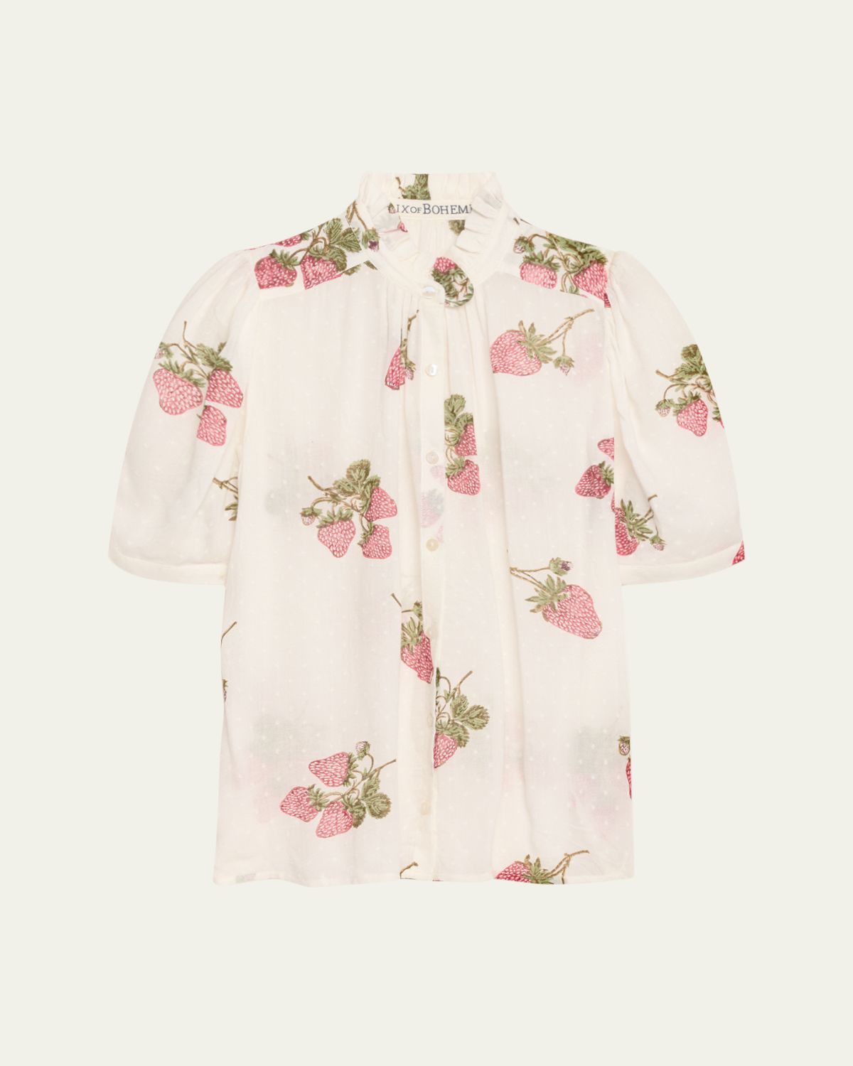 Alix of Bohemia Winnie Short-Sleeve Strawberry Blouse