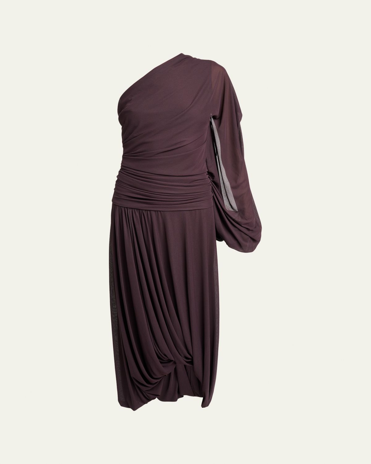 Proenza Schouler Gabri One-Shoulder Draped Jersey Dress