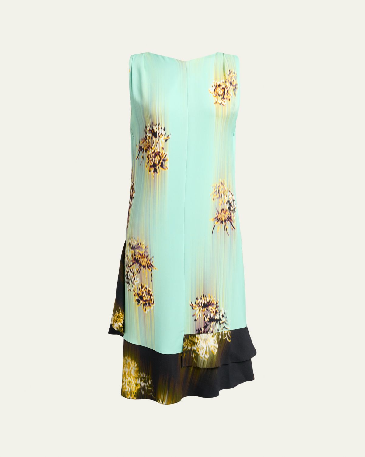 Proenza Schouler Rhetta Blur Floral Sleeveless Midi Shift Dress