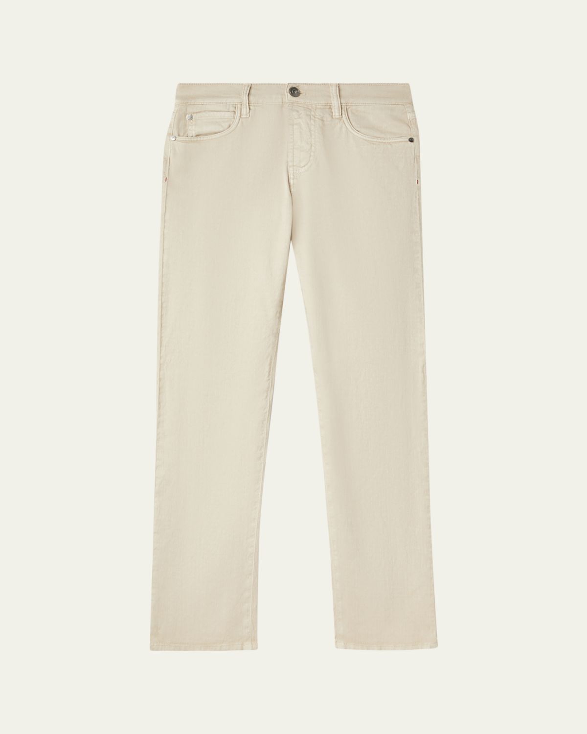 Loro Piana Men's Quarona Linen and Cotton Straight-Leg Jeans