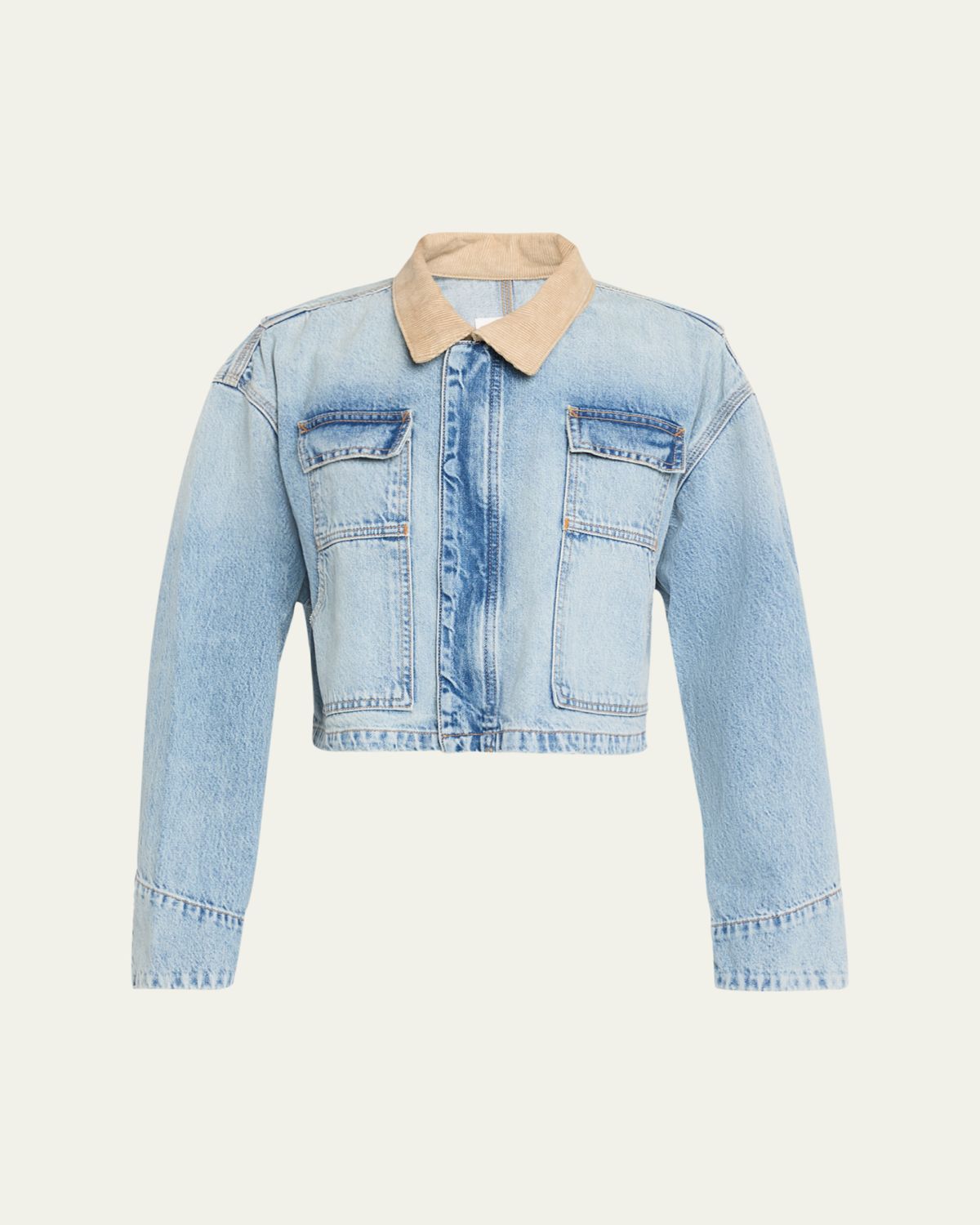 SLVRLAKE Conner Cropped Denim Work Jacket | Thumbnail 8 SLVRLAKE Conner Cropped Denim Work Jacket | Thumbnail 8
