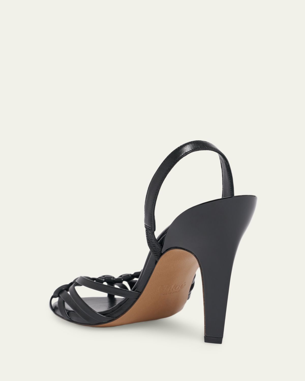 Chloe 95mm Estra Knotted Leather Sandals