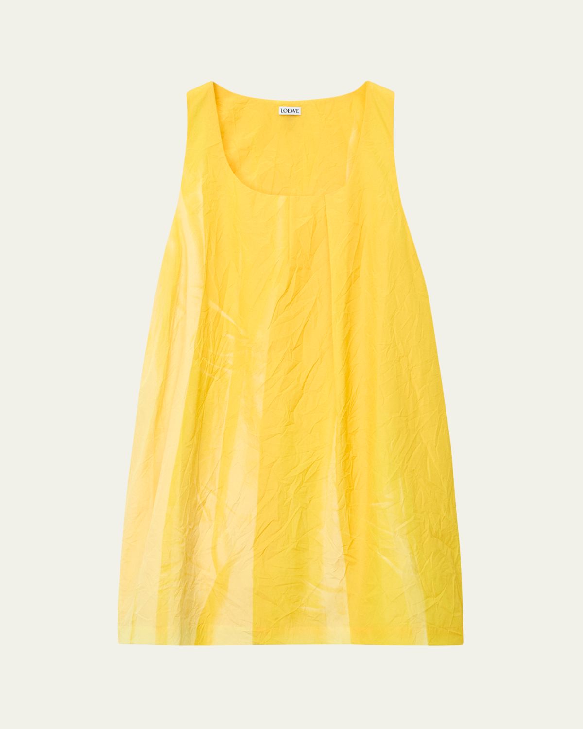 Loewe Gradient-Print Crinkled Cotton Mini Shift Dress