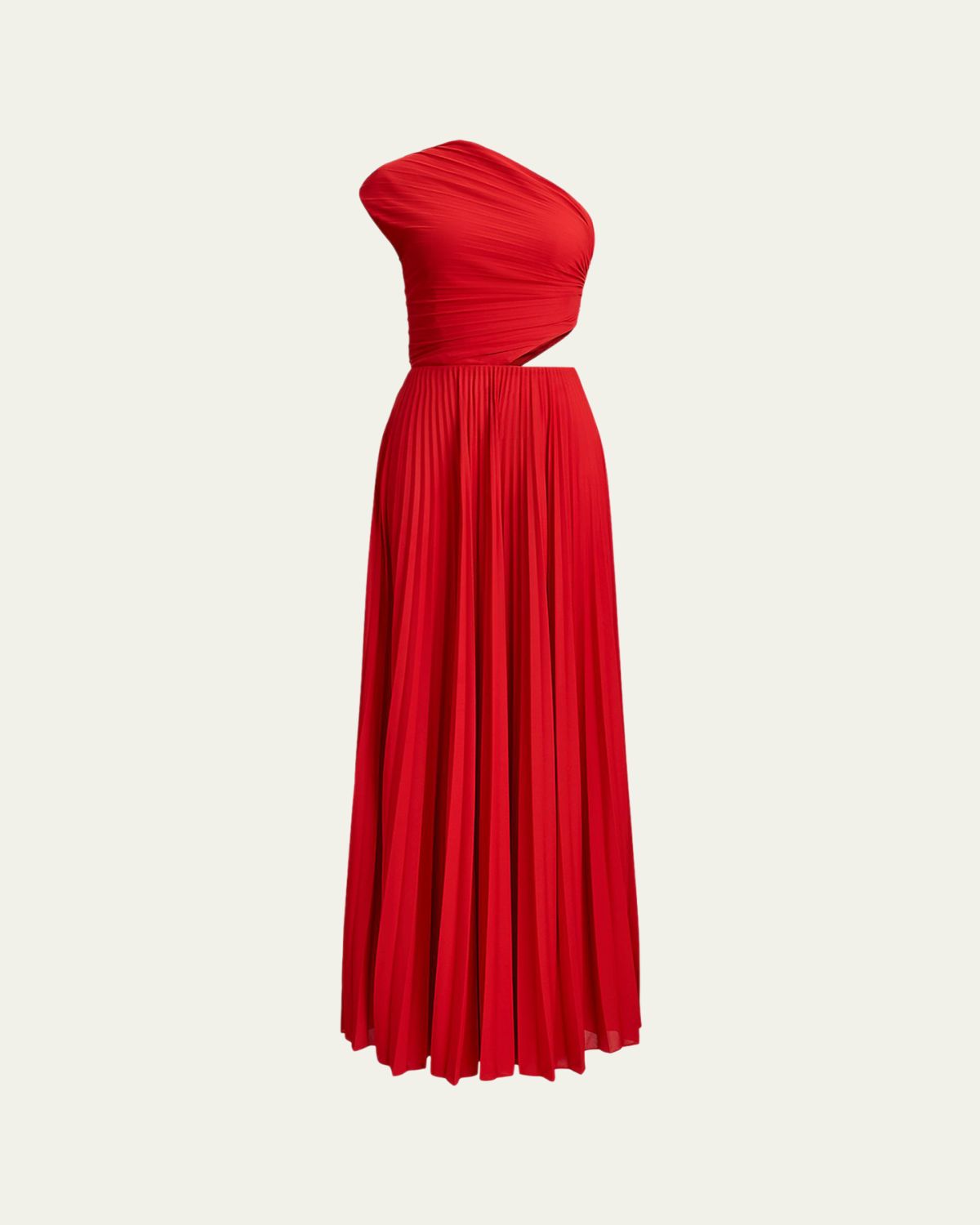 Ralph Lauren Holin Pleated Jersey One-Shoulder Gown - Women's Clothing
