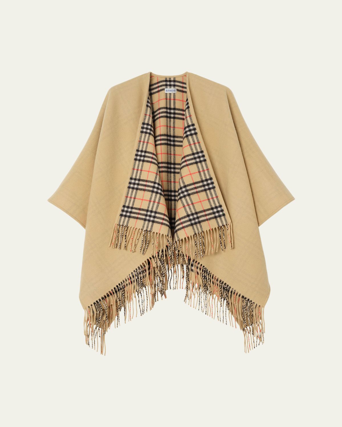 Burberry Reversible Check Wool Cape