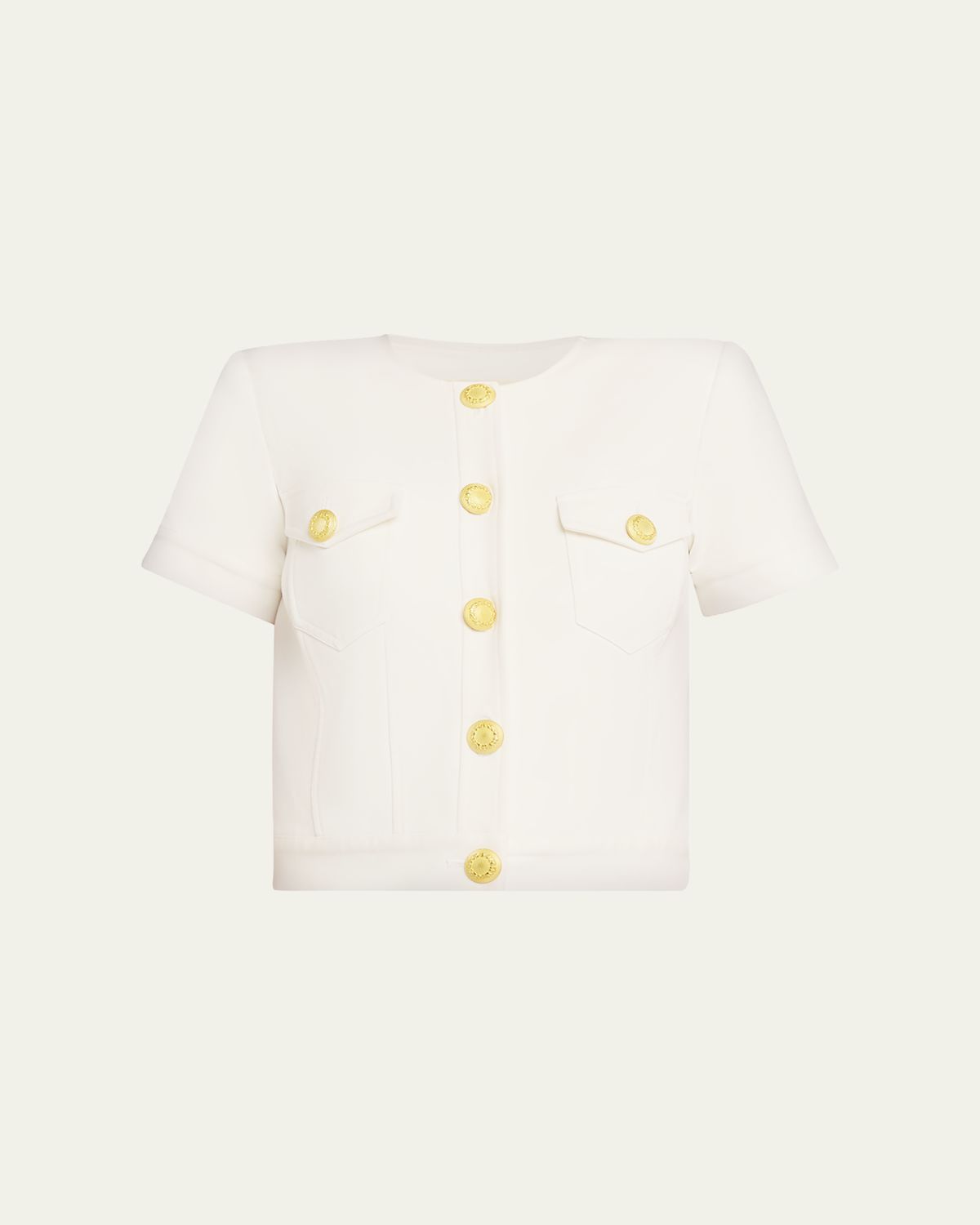 L'Agence Nawa Short-Sleeve Shirt Jacket