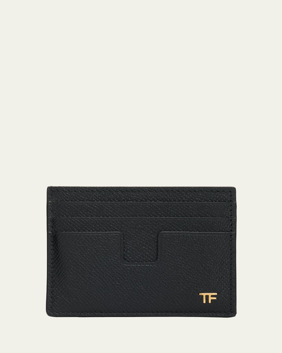 TOM FORD Men's Logo Leather Card Holder