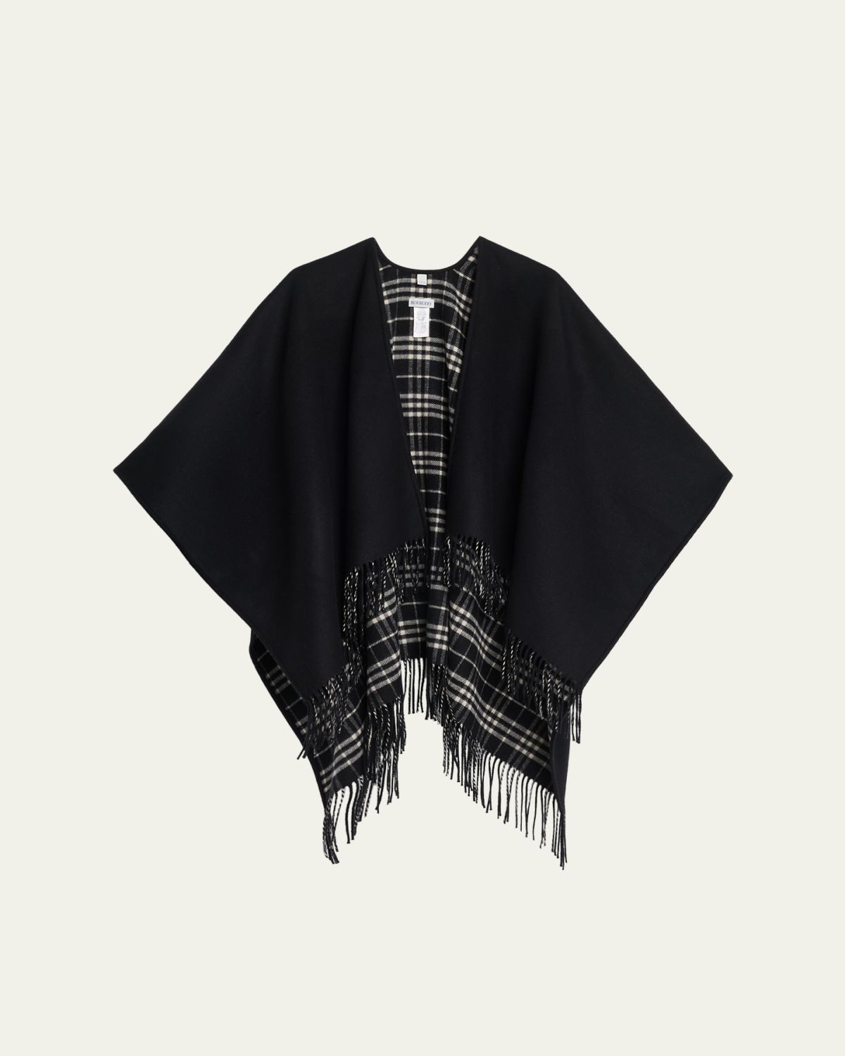 Burberry Reversible Check Wool Cape