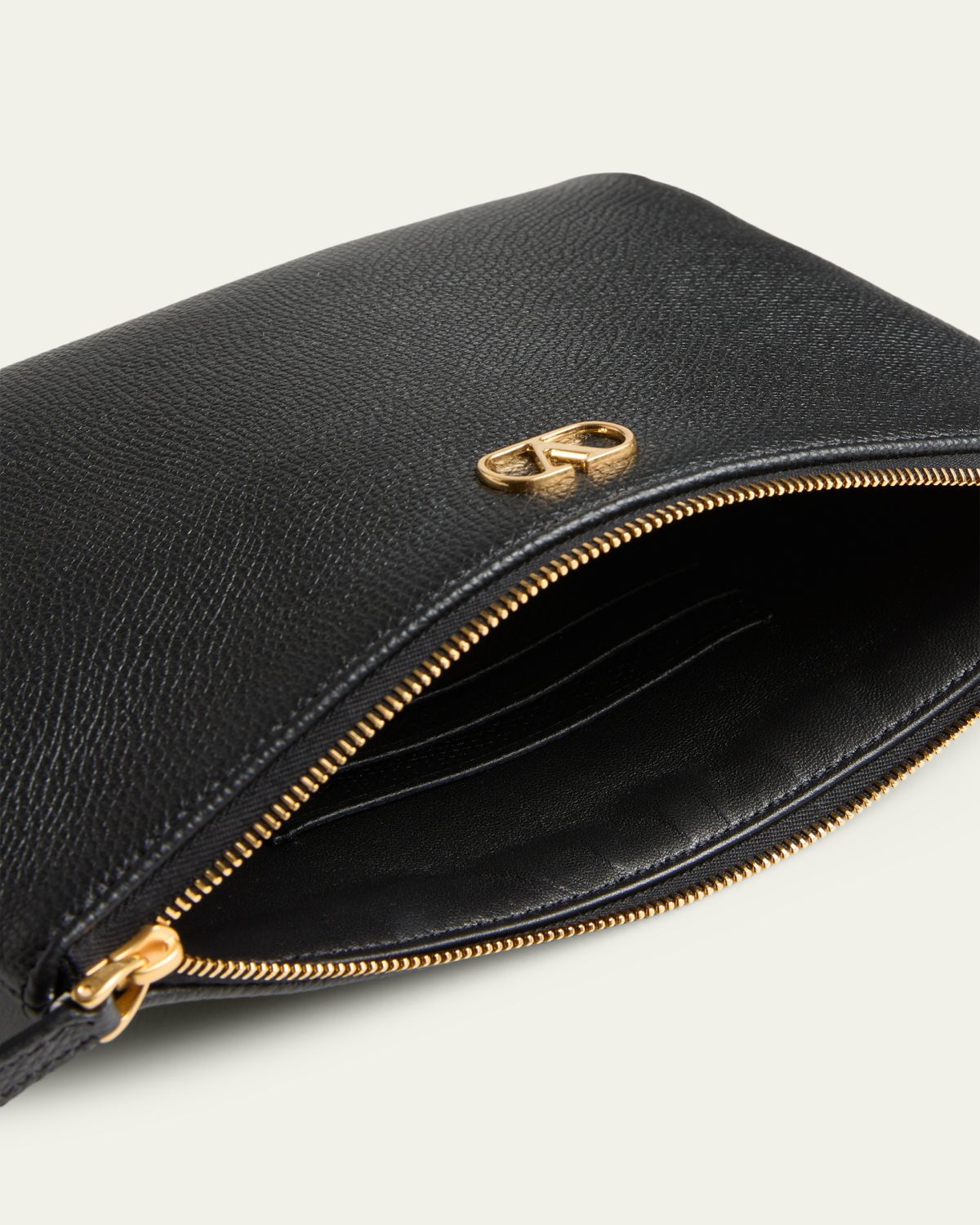 Valentino Garavani Medium Grain Leather Flat Pouch Bag | Thumbnail 3 Valentino Garavani Medium Grain Leather Flat Pouch Bag | Thumbnail 3