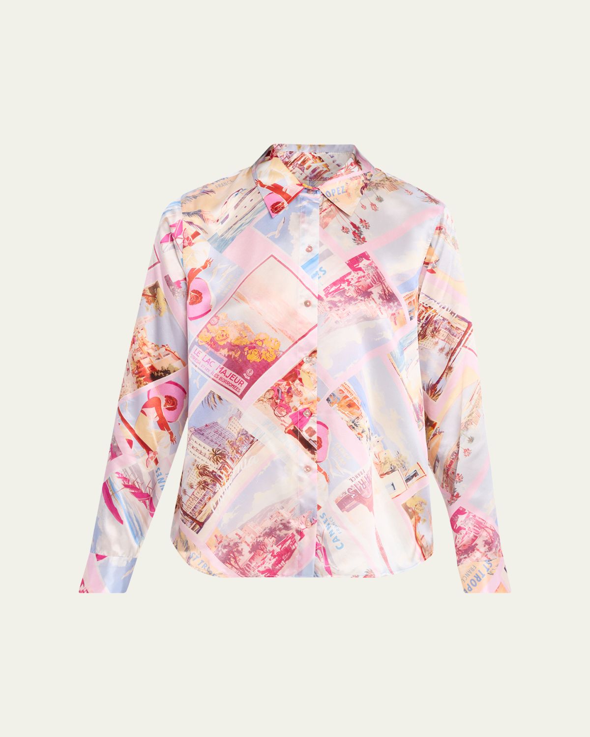 L'Agence Tyler Silk Button-Front Blouse | Thumbnail 6 L'Agence Tyler Silk Button-Front Blouse | Thumbnail 6
