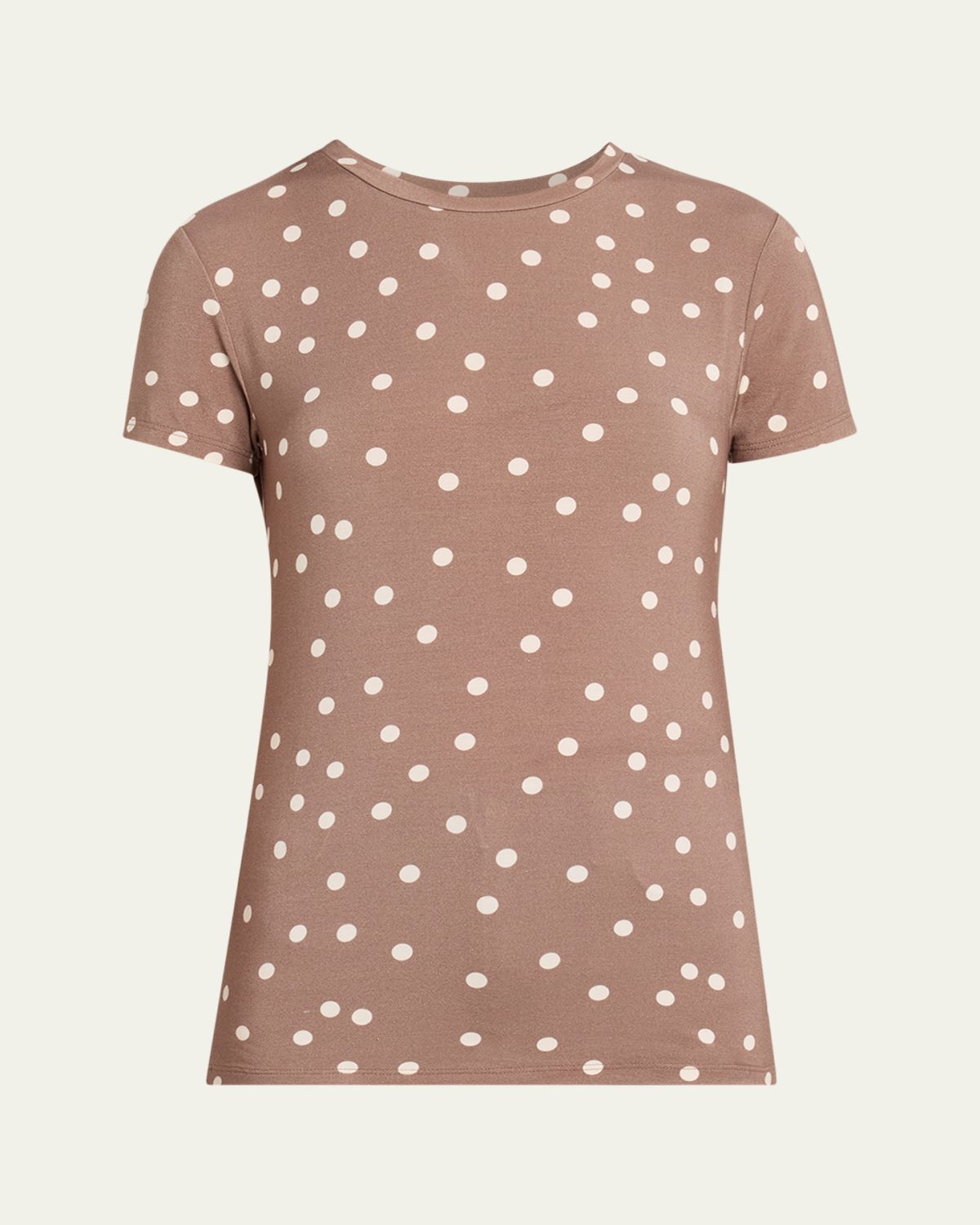 L'Agence Ressi Short-Sleeve Polka Dot Tee