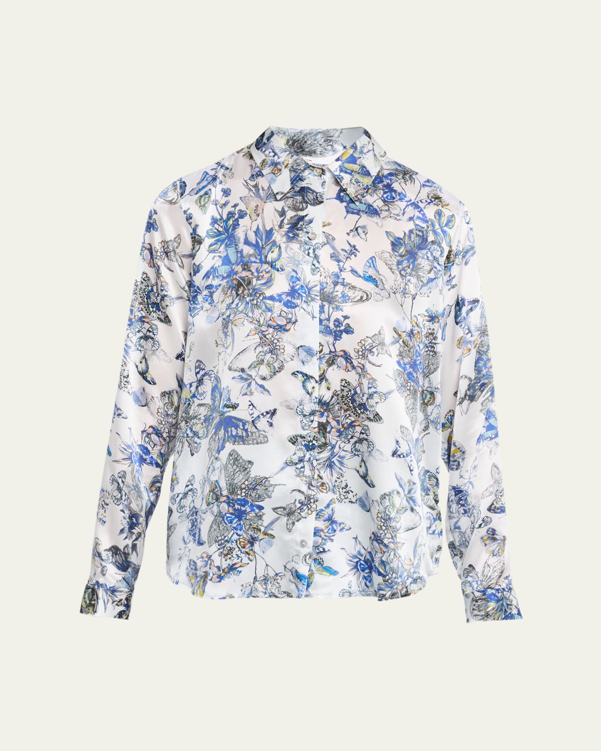 L'Agence Tyler Silk Button-Front Blouse | Thumbnail 6 L'Agence Tyler Silk Button-Front Blouse | Thumbnail 6