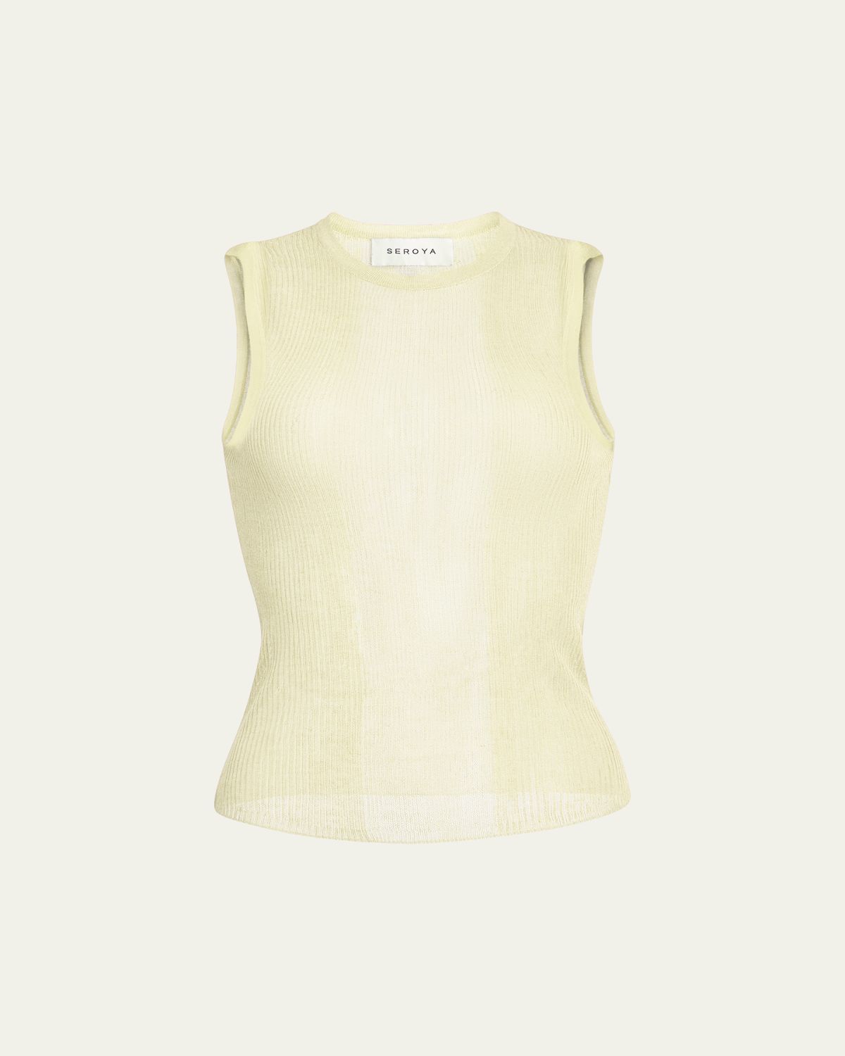 SEROYA Jori Ribbed Semi-Sheer Tank Top