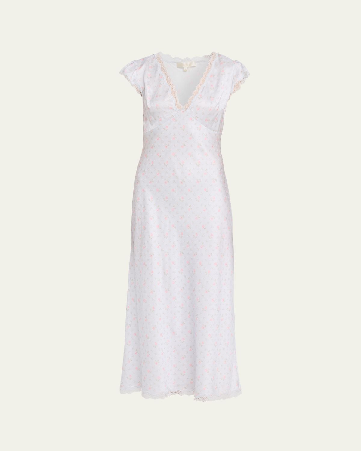 LoveShackFancy Theodore Silk-Blend Floral Maxi Dress